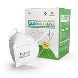 40 weiße FFP2 Masken höchster Qualität - Atemschutzmaske Partikelfiltermaske - Hohe Filtration - Versand aus Deutschland